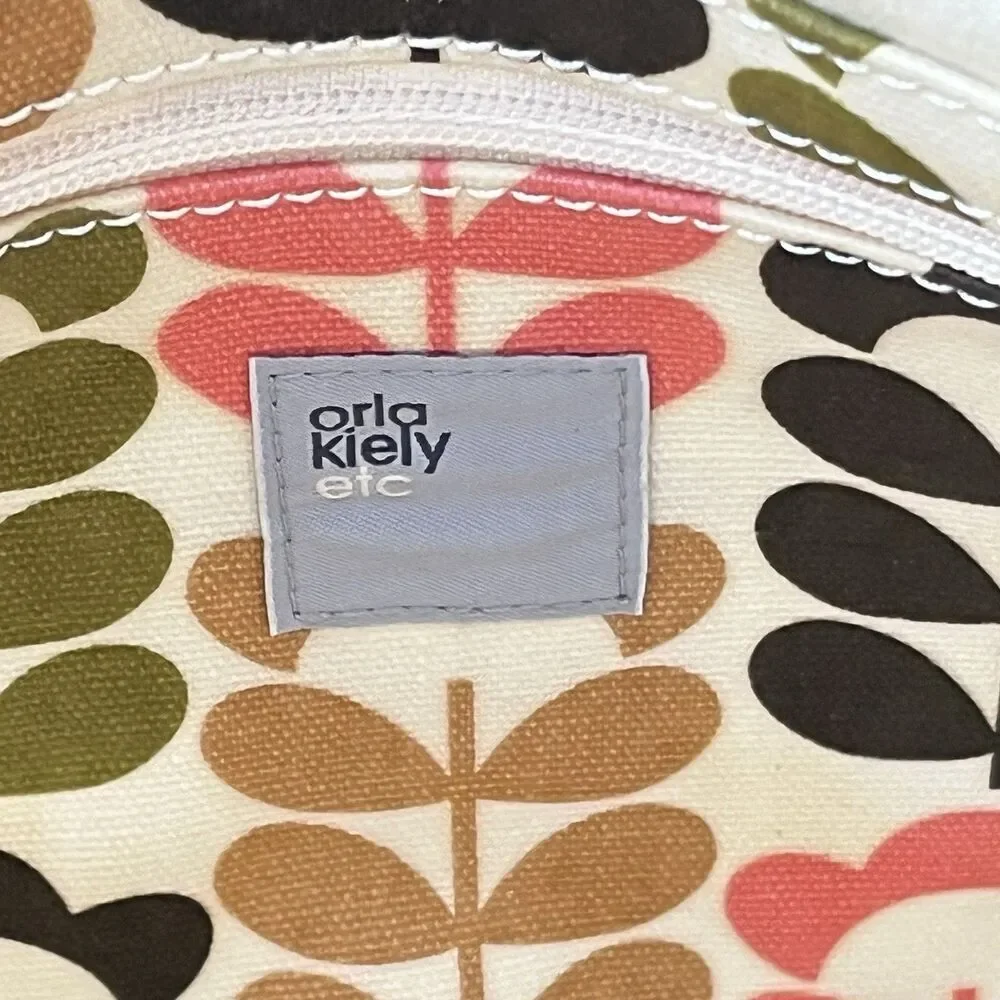 ORLA KIELY ETC floral stem print laminate canvas large tote handbag
